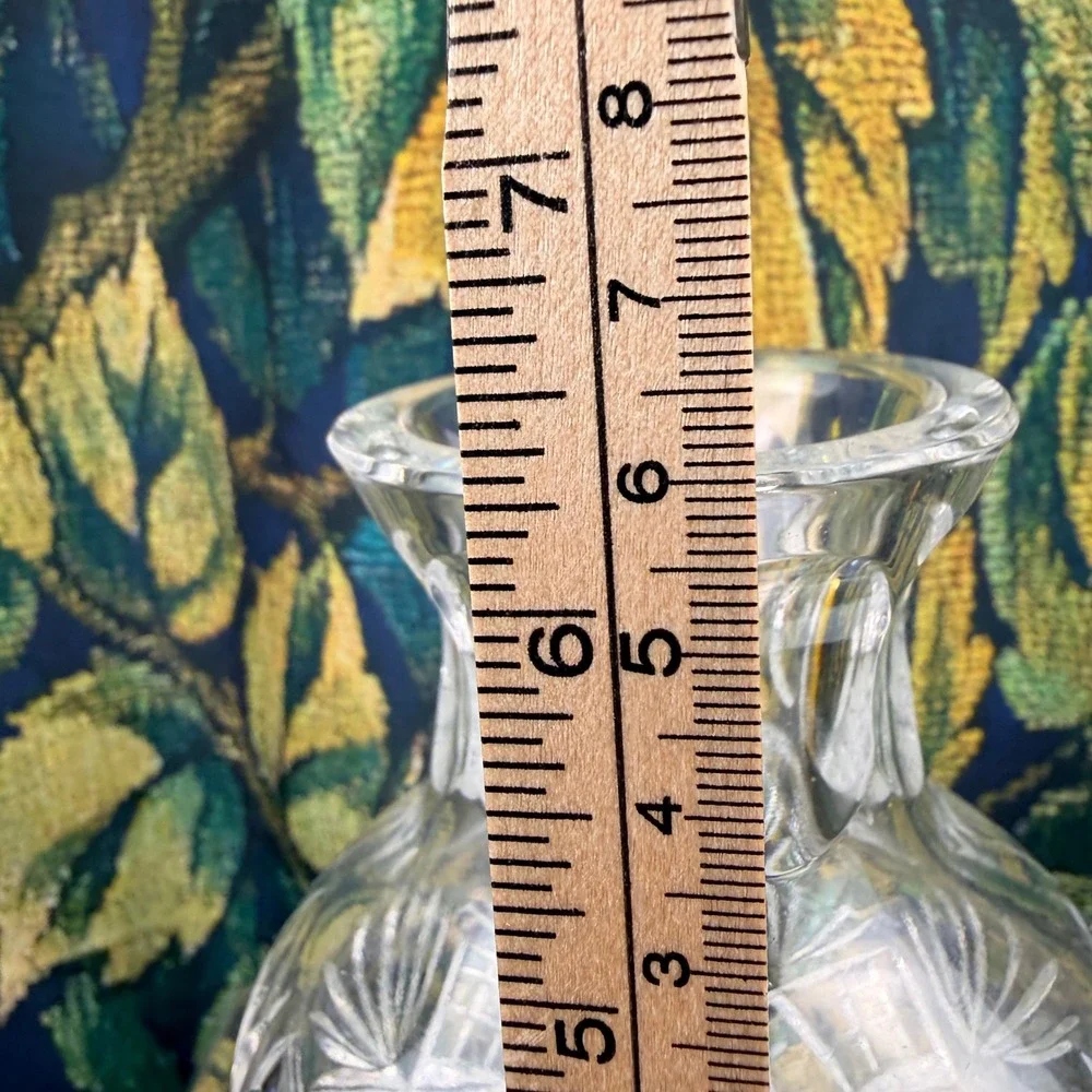 Badash Crystal Vase 7 Inch Cut Glass Flower Urn Made in Poland Clear Centerpiece